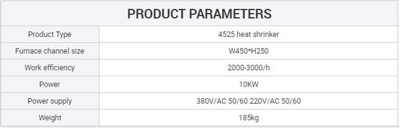 애완동물 병 포장용 전기 구동 소형 제트 열 수축 터널 포장 기계
