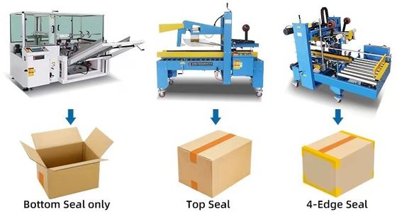 220V/50HZ 전압 포장 라인을 위한 완전 자동 카튼 에렉터 및 밀폐 기계