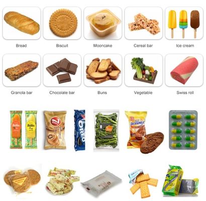 자동 플라스틱 봉지 베개 빵 포장 기계 90-400mm 패키지 필름 너비