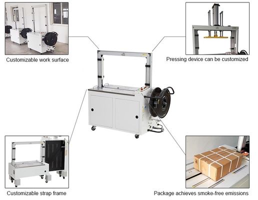 포트북 포장재에 300kg의 부하량을 위한 완전 자동 PP 벨트 스트래핑 기계