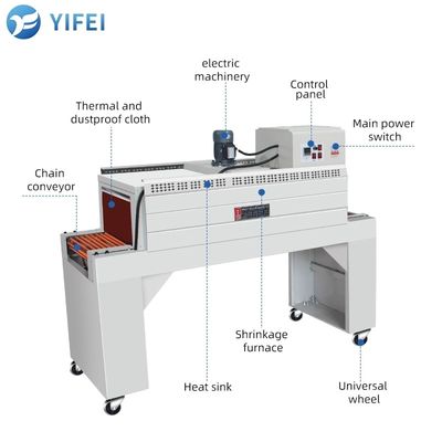 최대 축소 크기 200*95*40mm L형 밀봉 절단 축소 기계 맞춤형 포장