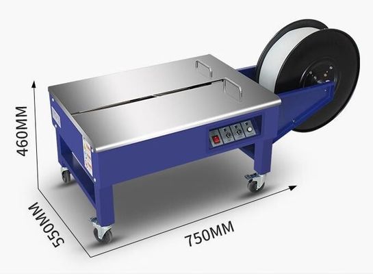 750mm 작업 테이블 전기 스트래핑 기계 높은 낮은 플랫폼과 폴리 팩 PP 벨트