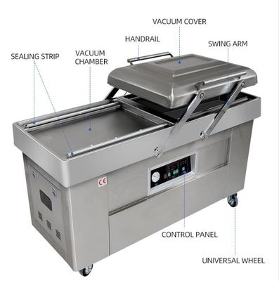 2Pcs 챔버 DZ-400 진공 밀착기 고기 닭고기 해산물 생선 쌀 벽돌 포장
