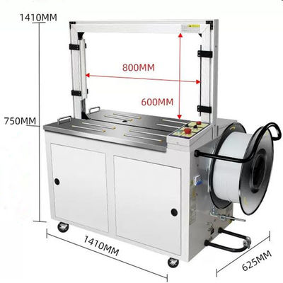 101A 완전 자동 높은 책상 상자 스트래퍼 9-15mm 스트랩을 위한 카튼 스트래핑 머신