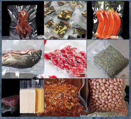 플라스틱 포장재 상업용 이중 구획 닭고기 고기 진공 포장 기계