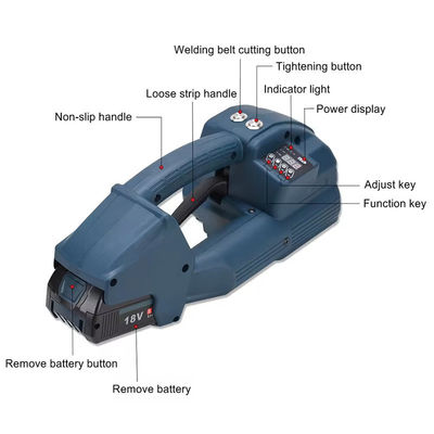 PP/PET 벨트를 위한 간편한 전기 스트래핑 밴딩 도구 튼튼 속도 100-200mm/s