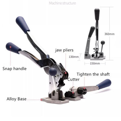 13mm PP 벨트 가수 산업의 필수품인 3인1 수동 스트랩 도구