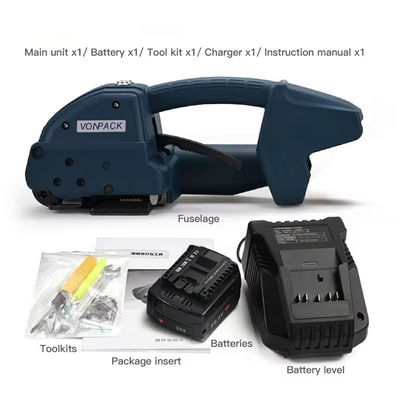 장수 재충전 가능한 배터리를 가진 PP PET 스트랩을 위한 전기 가동 스트랩 기계