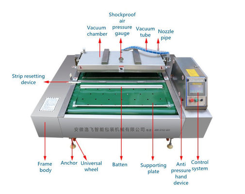2020*1620*1200mm 연속 벨트 컨베이어 펌프 100L / 200L를위한 진공 포장 기계