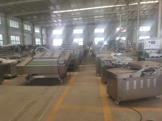 건조된 새우와 연한 살몬을 위한 연속 벨트 타입 롤 진공 포장 기계