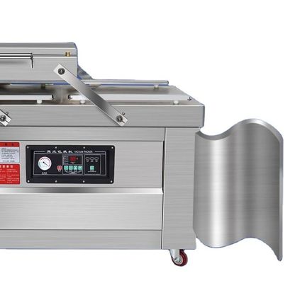 두 개의 평면 칸막이와 400mmx10mm 밀폐 스트립을 가진 식품 진공 포장 기계