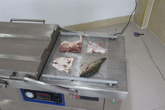 Automatic Double Chamber Vacuum Packing Machine for Salted Meat Dried Fish 돼지고기 소고기 쌀