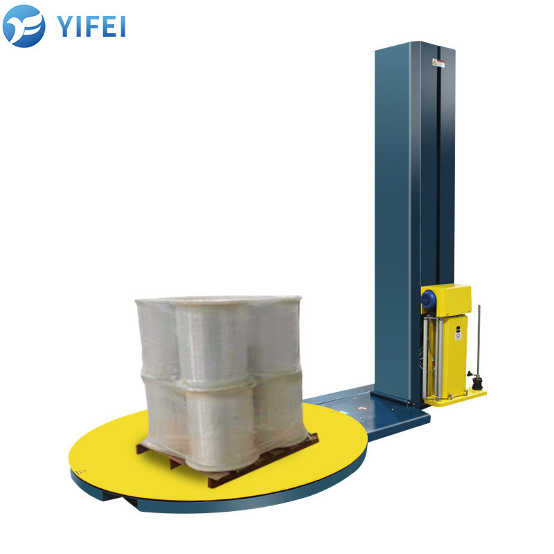 직물 자동 스트레치 랩 회전 테이블 기계 2600*1500*2550mm 부드러운 포장